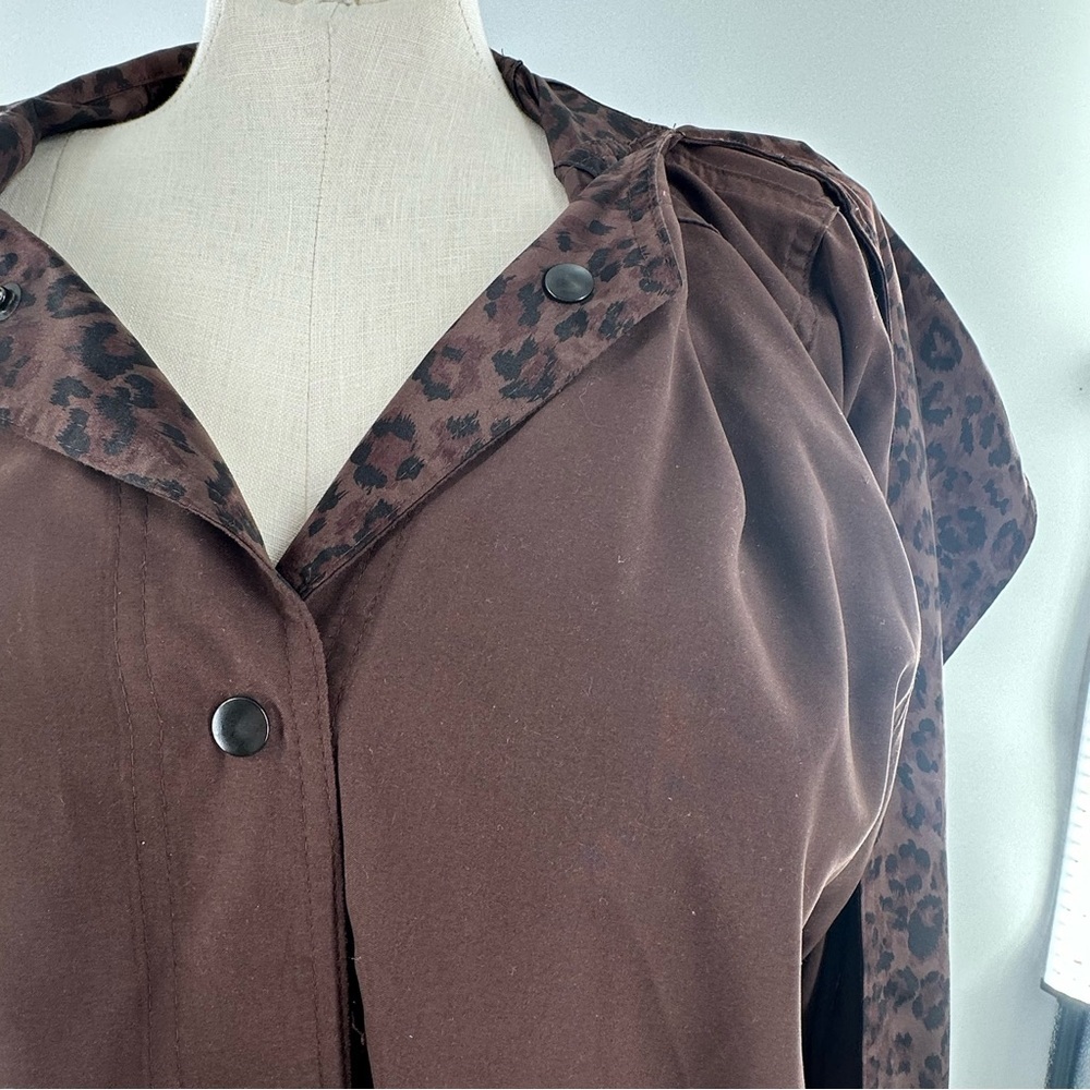 Sackables Reversible Leopard Print Raincoat M Cho… - image 4